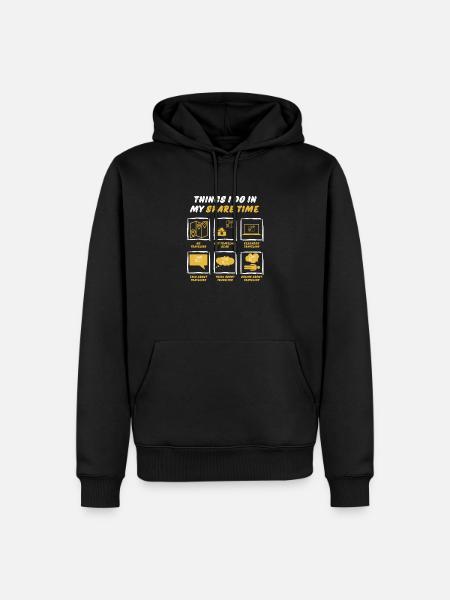 TRAVELING IN SPARE TIME - Men’s Premium Organic Hoodie - black