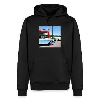 C19 - Männer Premium Bio Hoodie - Schwarz - Vorne - Nico (187cm)