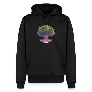 Lebensbaum Meditation Baum des Lebens Yoga - Männer Premium Bio Hoodie - Schwarz - Vorne - Nico (187cm)