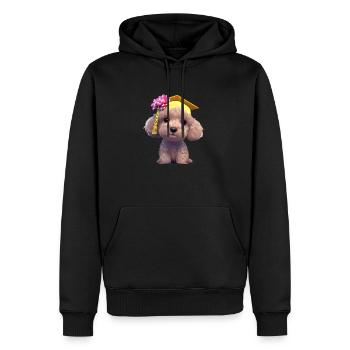 Diplôme Bachelor Poodle Study Dogs - Sweat à capuche Premium bio Homme - noir - Devant - Nico (187cm)