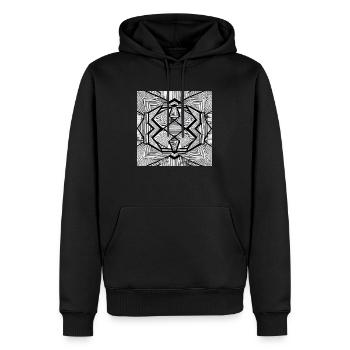 Tortue - Sweat à capuche Premium bio Homme - noir - Devant - Nico (187cm)