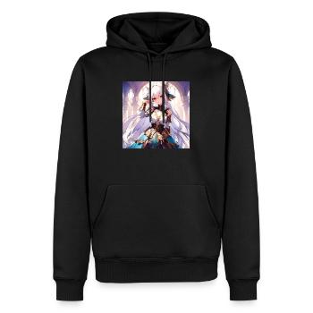 Anime Fantasy Girl 11 - Men’s Premium Organic Hoodie - black - Front - Nico (187cm)