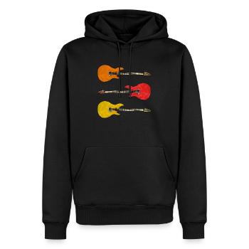 Gitarren - Männer Premium Bio Hoodie - Schwarz - Vorne - Nico (187cm)
