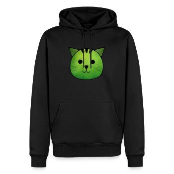 Le petit chat Otto - Sweat à capuche Premium bio Homme - noir - Devant - Nico (187cm)