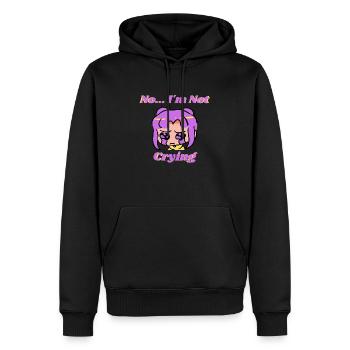 Non je ne pleure pas - Violet/Jaune - Sweat à capuche Premium bio Homme - noir - Devant - Nico (187cm)