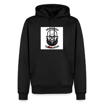 Papa Chauve - Sweat à capuche Premium bio Homme - noir - Devant - Nico (187cm)