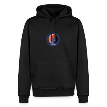 Planet Merkur - Männer Premium Bio Hoodie - Schwarz - Vorne - Nico (187cm)