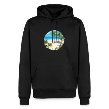 Sommerurlaub Palmen Insel Sonne Palme Strand - Männer Premium Bio Hoodie - Schwarz - Vorne - Nico (187cm)
