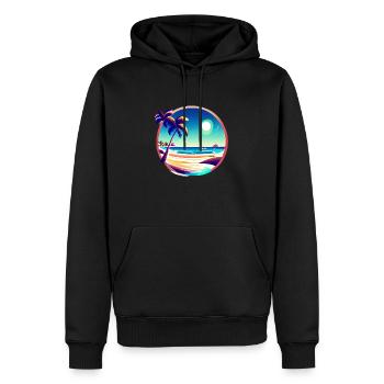 Sommerurlaub Insel Palmen Sonne Palme Strand - Männer Premium Bio Hoodie - Schwarz - Vorne - Nico (187cm)