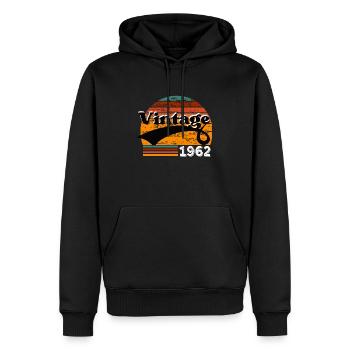 Jahrgang 1962 - Männer Premium Bio Hoodie - Schwarz - Vorne - Nico (187cm)