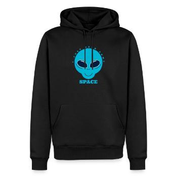 Ich brauche nur etwas Platz - Männer Premium Bio Hoodie - Schwarz - Vorne - Nico (187cm)