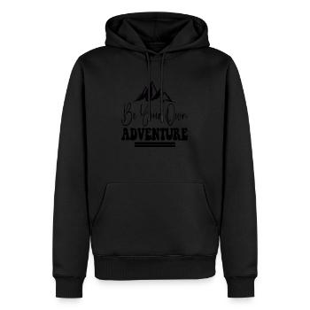 Soyez votre propre aventure - Sweat à capuche Premium bio Homme - noir - Devant - Nico (187cm)