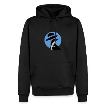 Blaue kühle Krähe - Männer Premium Bio Hoodie - Schwarz - Vorne - Nico (187cm)