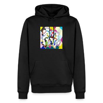 Altes mehrfarbiges Labyrinth v4.00 - Männer Premium Bio Hoodie - Schwarz - Vorne - Nico (187cm)