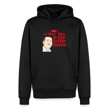 Präsident Recep Tayyip Erdogan Türkiye 2023 - Männer Premium Bio Hoodie - Schwarz - Vorne - Nico (187cm)