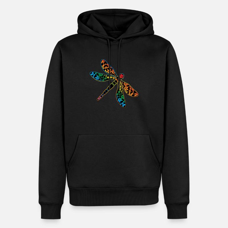 Libellule - Sweat à capuche Premium bio Homme - noir