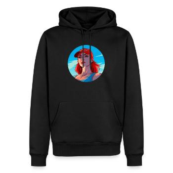 Sun Women - Men’s Premium Organic Hoodie - black - Front - Nico (187cm)