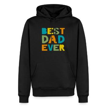 Meilleur père de tous les temps - Sweat à capuche Premium bio Homme - noir - Devant - Nico (187cm)