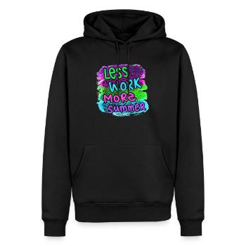 Été surf croatie plage paradis ambiance de fête États-Unis - Sweat à capuche Premium bio Homme - noir - Devant - Nico (187cm)
