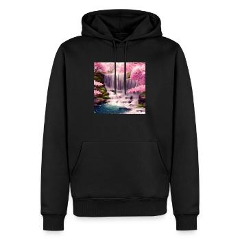 Une vue magnifique - Sweat à capuche Premium bio Homme - noir - Devant - Nico (187cm)