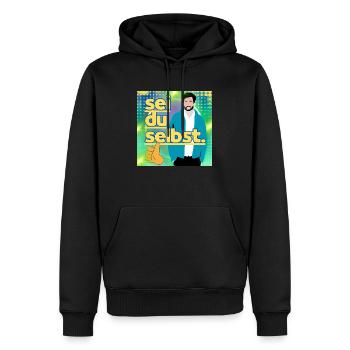 Sei du selbst - Männer Premium Bio Hoodie - Schwarz - Vorne - Nico (187cm)