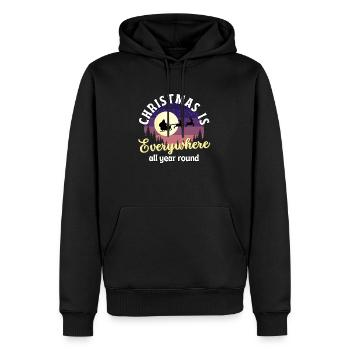 Noël est partout toute l’année. - Sweat à capuche Premium bio Homme - noir - Devant - Nico (187cm)