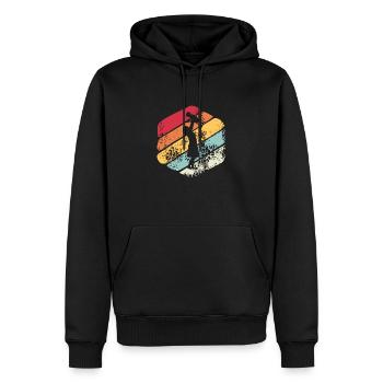 Mama Geschenk Vintage - Männer Premium Bio Hoodie - Schwarz - Vorne - Nico (187cm)