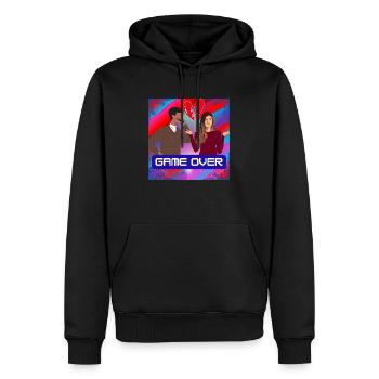 Fin du jeu - Sweat à capuche Premium bio Homme - noir - Devant - Nico (187cm)