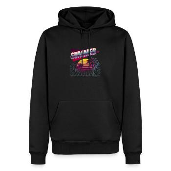 Summer T-shirt - Men’s Premium Organic Hoodie - black - Front - Nico (187cm)