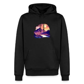 Mountains Hiking Mountain hikers Mountain hiking Hiking - Men’s Premium Organic Hoodie - black - Front - Nico (187cm)