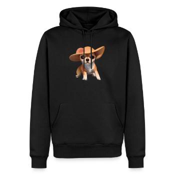 Propriétaire de chien Chihuahua chien Chihuahua chiots - Sweat à capuche Premium bio Homme - noir - Devant - Nico (187cm)