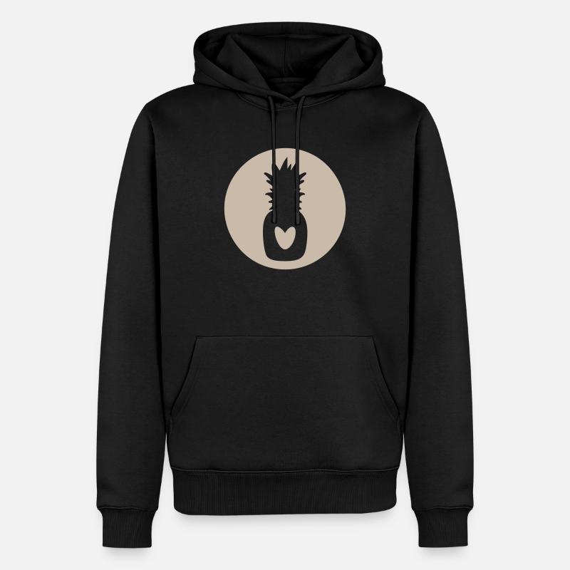 Ananas - Männer Premium Bio Hoodie - Schwarz