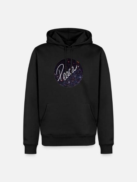 Peace - Men’s Premium Organic Hoodie - black