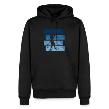 Vintage-Geschenkboxen - Männer Premium Bio Hoodie - Schwarz - Vorne - Nico (187cm)