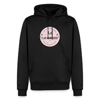 La mariée - Sweat à capuche Premium bio Homme - noir - Devant - Nico (187cm)