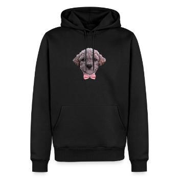chiot caniche chien propriétaire caniche chiot chien amour - Sweat à capuche Premium bio Homme - noir - Devant - Nico (187cm)