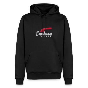 Curling Rocks Curling Stone Winter Sports Gift - Men’s Premium Organic Hoodie - black - Front - Nico (187cm)