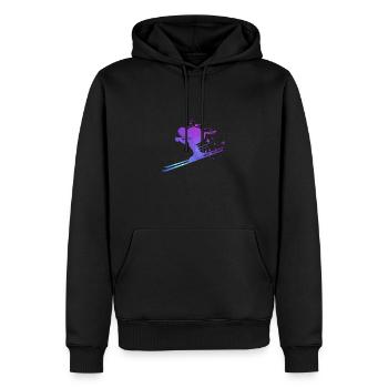 Alpine Skifahren Skifahrerin Racer Double Exposure - Männer Premium Bio Hoodie - Schwarz - Vorne - Nico (187cm)
