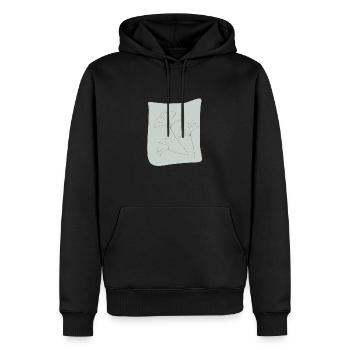 GINKO LINEART - Men’s Premium Organic Hoodie - black - Front - Nico (187cm)