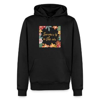 Summer is in the air - Sweat à capuche Premium bio Homme - noir - Devant - Nico (187cm)