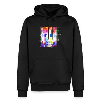 Glagoljica croatia hrvatska kroatia hrv font - Männer Premium Bio Hoodie - Schwarz - Vorne - Nico (187cm)