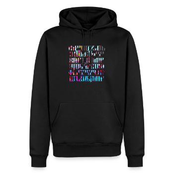 Glagoljica croatia hrvatska kroatia hrv font - Männer Premium Bio Hoodie - Schwarz - Vorne - Nico (187cm)