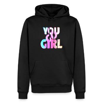 du gehst girl power frauen mädchen feminismus zitate frau - Männer Premium Bio Hoodie - Schwarz - Vorne - Nico (187cm)