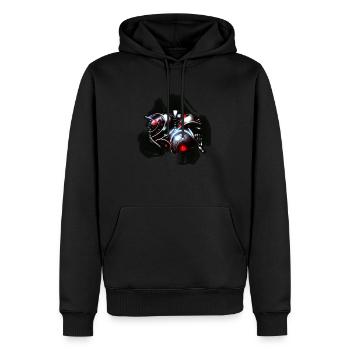 Cyborg Heart - Männer Premium Bio Hoodie - Schwarz - Vorne - Nico (187cm)