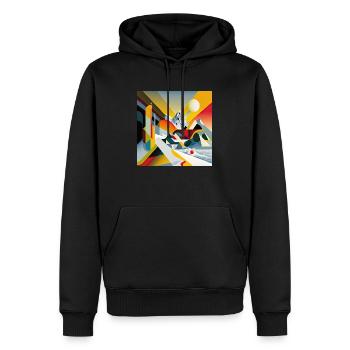 The Bauhaus Legacy - Männer Premium Bio Hoodie - Schwarz - Vorne - Nico (187cm)