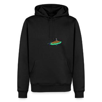 U-Brot - Männer Premium Bio Hoodie - Schwarz - Vorne - Nico (187cm)