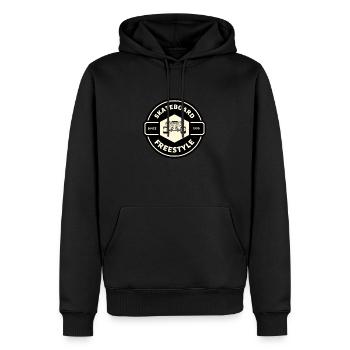 SKATEBOARD FREESTYLE X PLANCHE FACE - Sweat à capuche Premium bio Homme - noir - Devant - Nico (187cm)