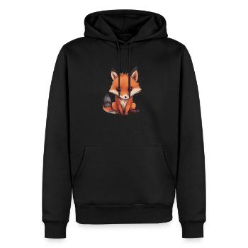 Kleine Fuchs - Männer Premium Bio Hoodie - Schwarz - Vorne - Nico (187cm)
