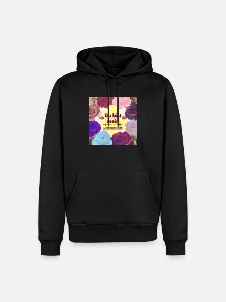Lieblingsmensch - Männer Premium Bio Hoodie - Schwarz