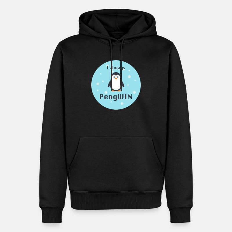 I always PengWIN - Männer Premium Bio Hoodie - Schwarz